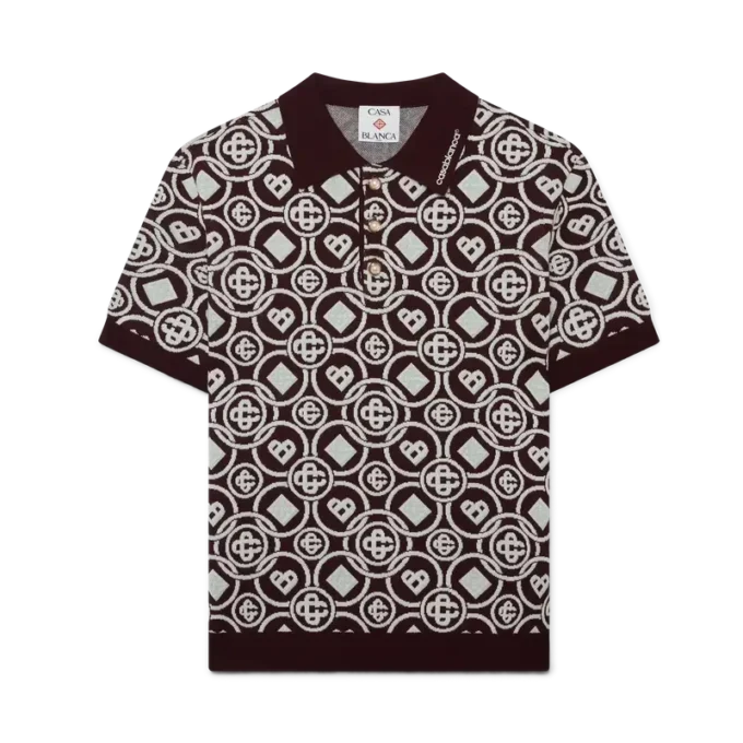 Monogramm-Polohemd aus Baumwollstrick Monogramm-Polohemd aus Baumwollstrick