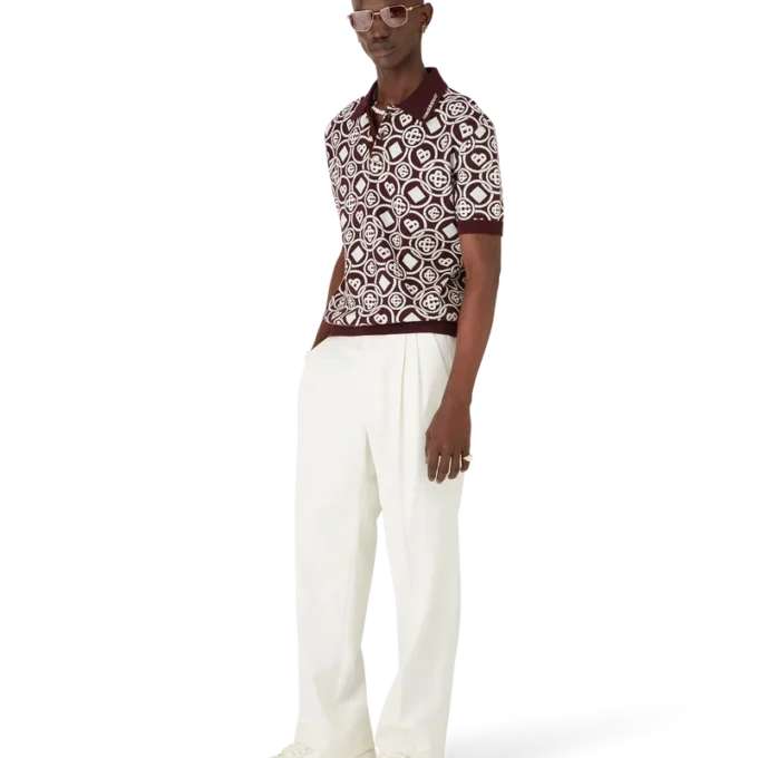 Monogramm-Polohemd aus Baumwollstrick Monogramm-Polohemd aus Baumwollstrick