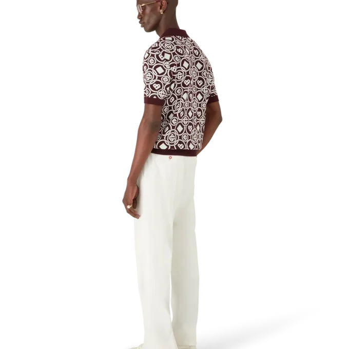 Monogramm-Polohemd aus Baumwollstrick Monogramm-Polohemd aus Baumwollstrick