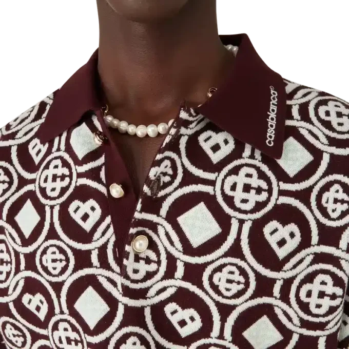 Monogramm-Polohemd aus Baumwollstrick Monogramm-Polohemd aus Baumwollstrick