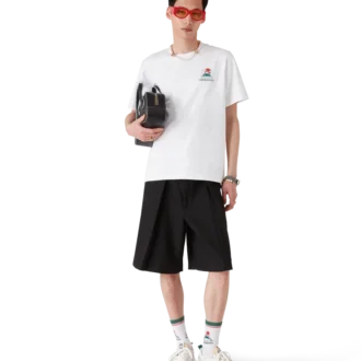 Montagne Ondulee Kurzarm-T-Shirt mit Shorts