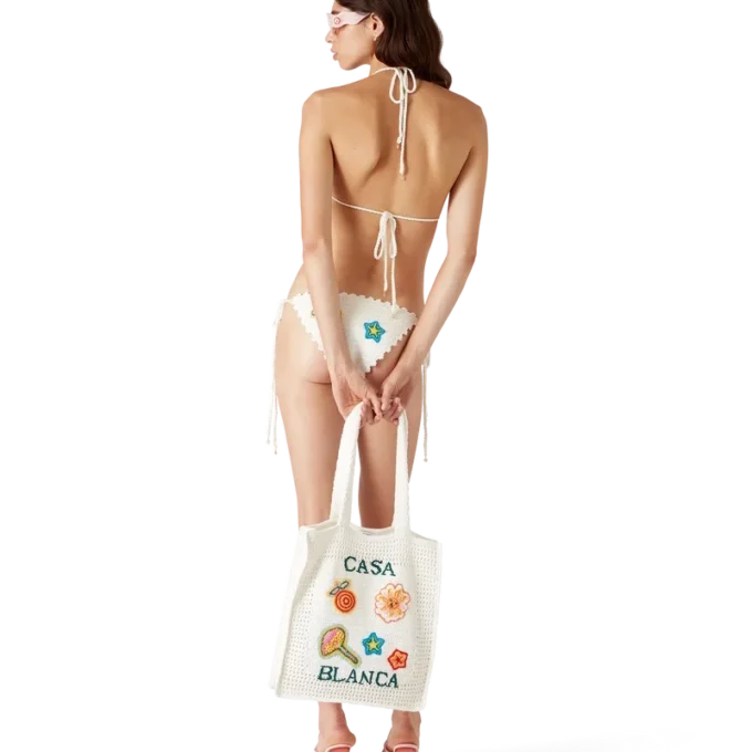 Motiv-Häkel-Bikini-Oberteil