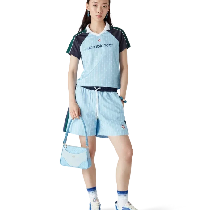 Nadelstreifen-Laurel-Fußballhemd