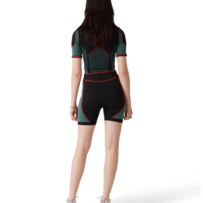 Nahtloses Hemd mit halbem Reißverschluss