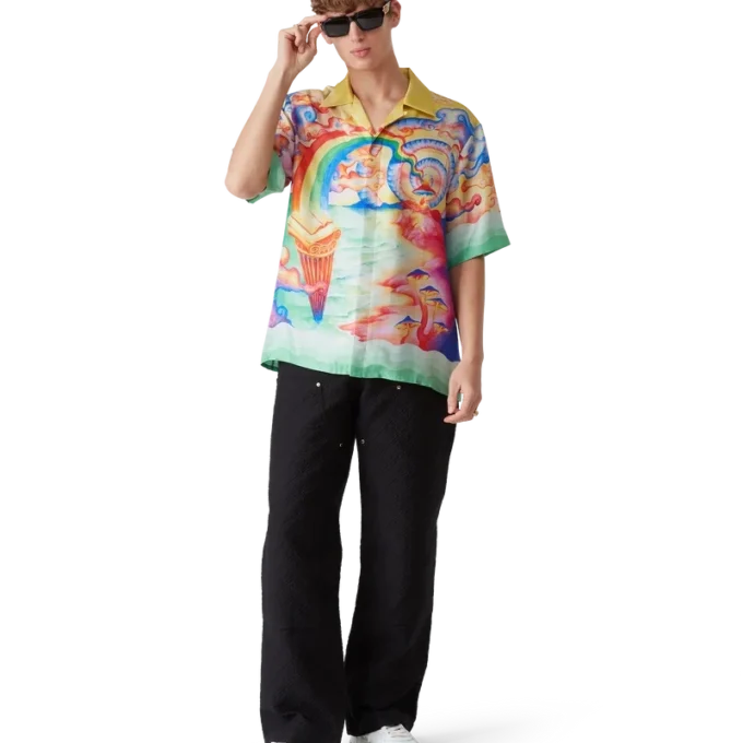 Nature’s Teacher Kurzarm-Seidenhemd