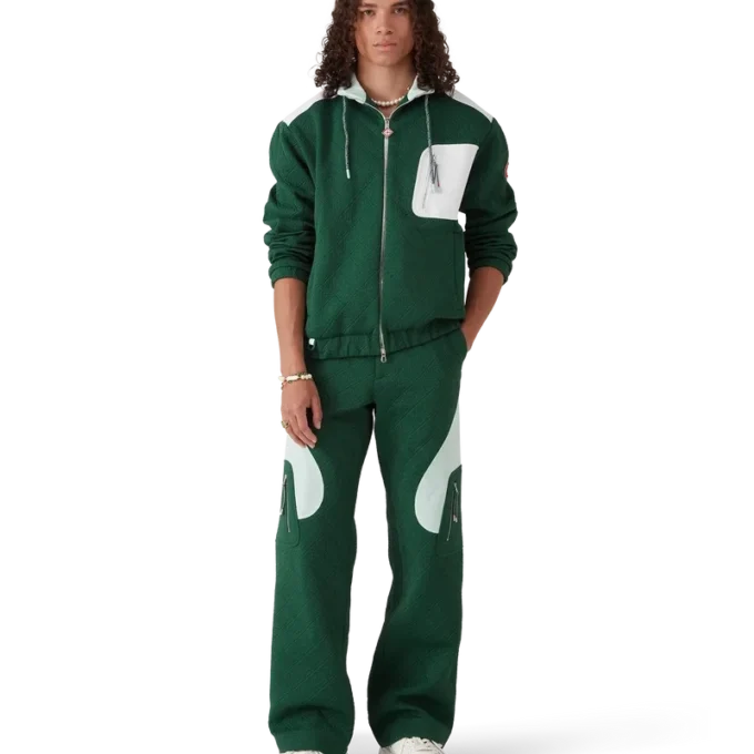 Nylon-Jacke mit Monogramm-Jacquardmuster