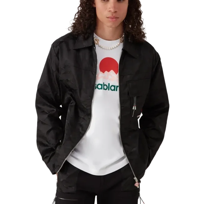 Nylon Mountain Kurzarm-Camo-Reißverschluss-Shorts Nylon Mountain Kurzarm-Camo-Reißverschluss-Shorts