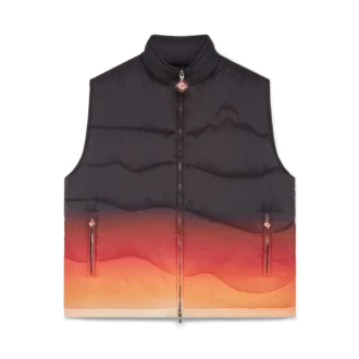 Nylon-Steppweste mit Farbverlauf