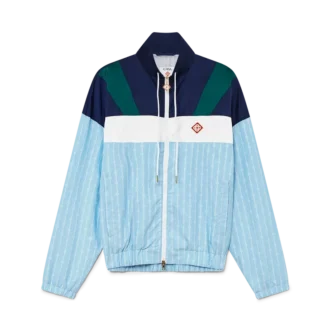 Nylon-Trainingsjacke mit Nadelstreifen