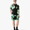 Orchid Glitch Kurzarm-Seidenhemd aus Shorts Orchid Glitch Kurzarm-Seidenhemd aus Shorts