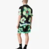Orchid Glitch Kurzarm-Seidenhemd aus Shorts Orchid Glitch Kurzarm-Seidenhemd aus Shorts