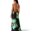 Orchid Glitch Seidenkleid