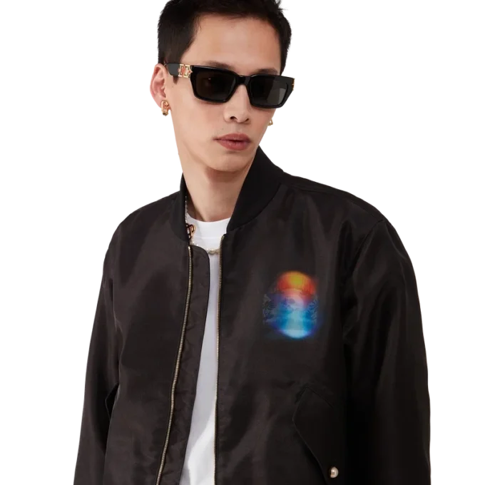 Organza-Bomberjacke mit Farbverlauf