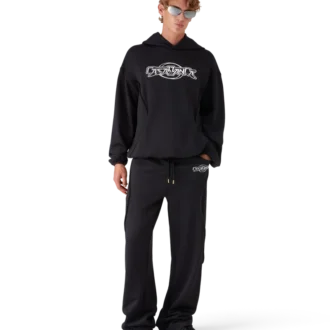 Oversized-Sweatshirt mit Kapuze und Einsätzen