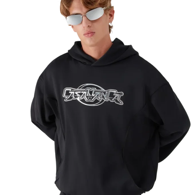 Oversized-Sweatshirt mit Kapuze und Einsätzen Oversized-Sweatshirt mit Kapuze und Einsätzen