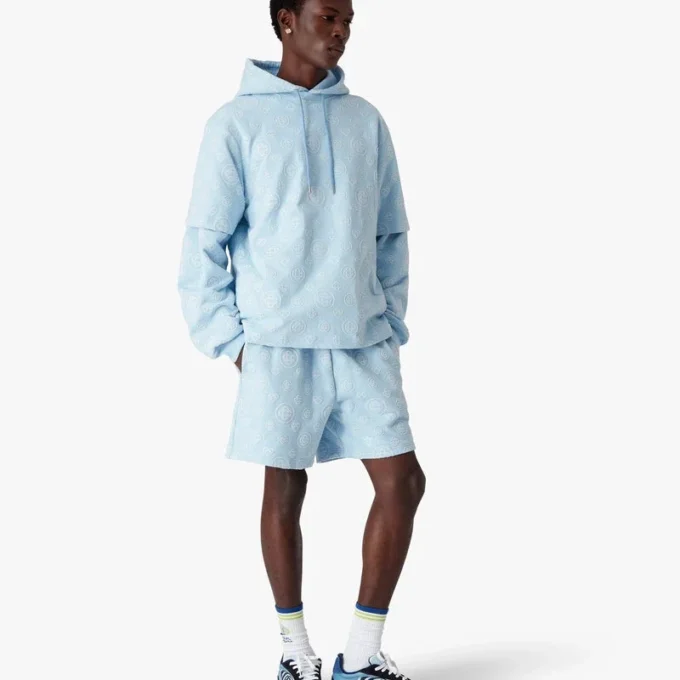 Oversized-T-Shirt mit Monogramm-Applikation und kurzen Ärmeln Oversized-T-Shirt mit Monogramm-Applikation und kurzen Ärmeln