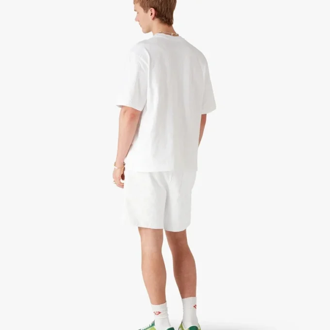 Oversized-T-Shirt mit Monogramm-Applikation und kurzen Ärmeln Oversized-T-Shirt mit Monogramm-Applikation und kurzen Ärmeln