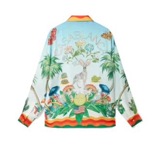 Palm Springs Tennis Club Seidenhemd mit Kubanerkragen