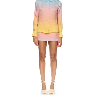 Ping-Pong-Seidenhemd mit Farbverlauf