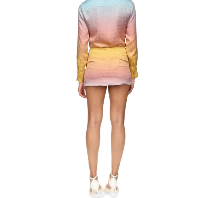 Ping-Pong-Seidenrock mit Farbverlauf