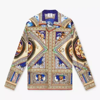 Plafond Orne De Musique Langarm-Seidenhemd