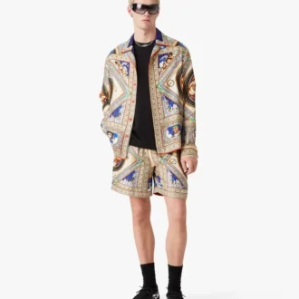 Plafond Orne De Musique Langarm-Seidenhemd