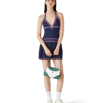 Plissiertes Neckholder-Kleid Plissiertes Neckholder-Kleid