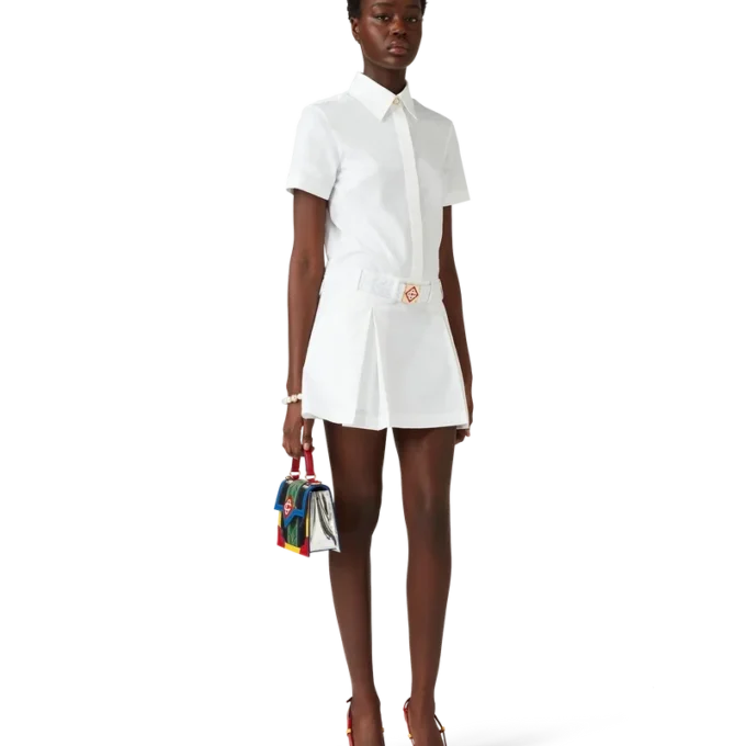 Plissiertes Tennis-Minikleid