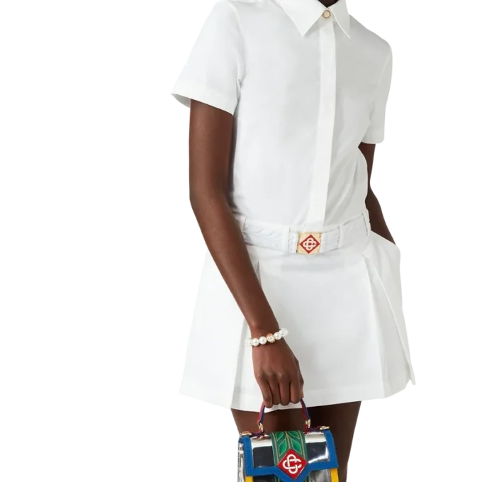 Plissiertes Tennis-Minikleid