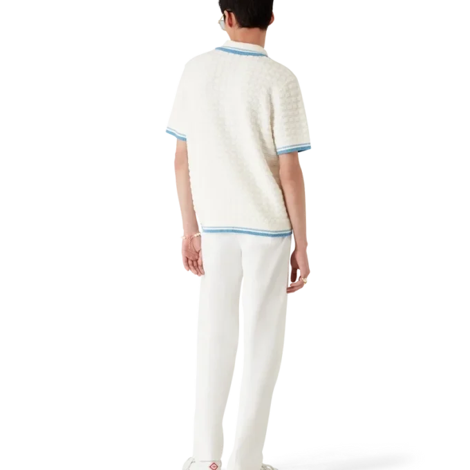 Polohemd aus Baumwollbouclé