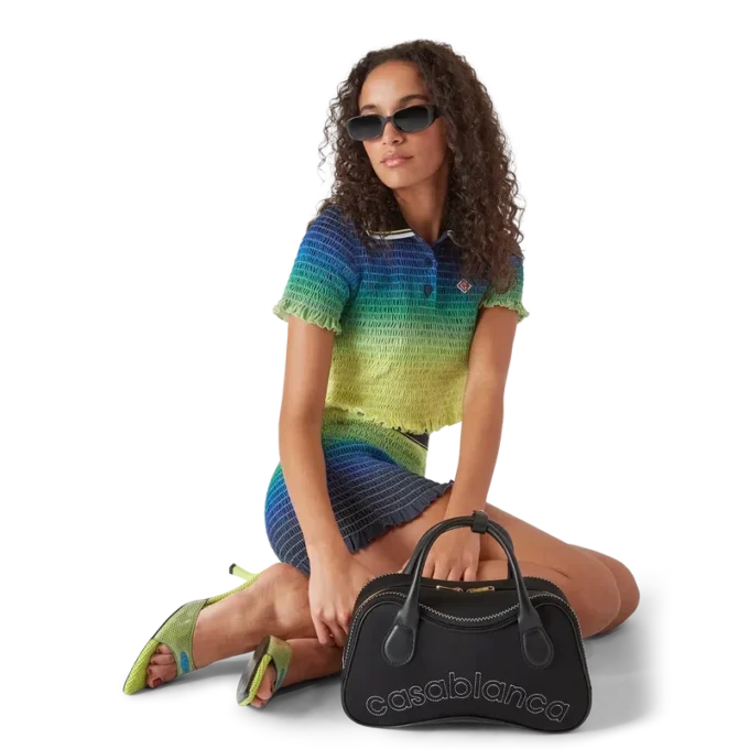 Polohemd mit Farbverlauf und kurzen Ärmeln