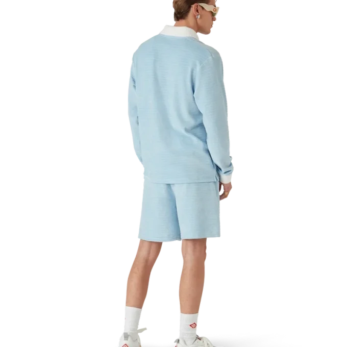 Poloshirt mit Veloursstreifen