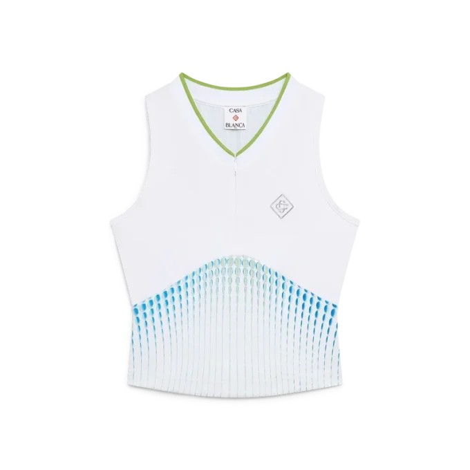 Racer-Top mit Tennis-Print