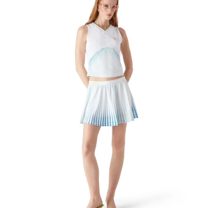 Racer-Top mit Tennis-Print