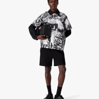 Rave Collage Kurzarm-Mesh-T-Shirt