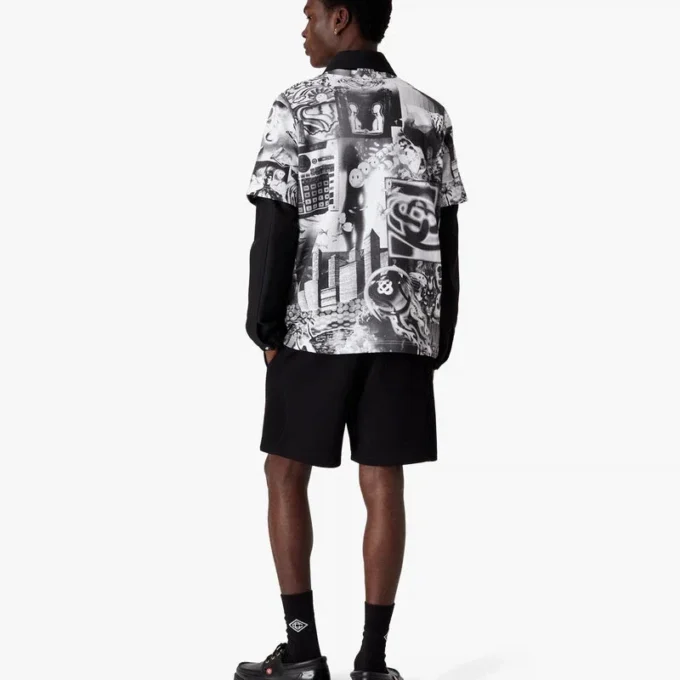 Rave Collage Kurzarm-Mesh-T-Shirt Rave Collage Kurzarm-Mesh-T-Shirt