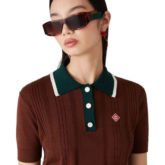 Rechteckige Sonnenbrille in Schildpattoptik