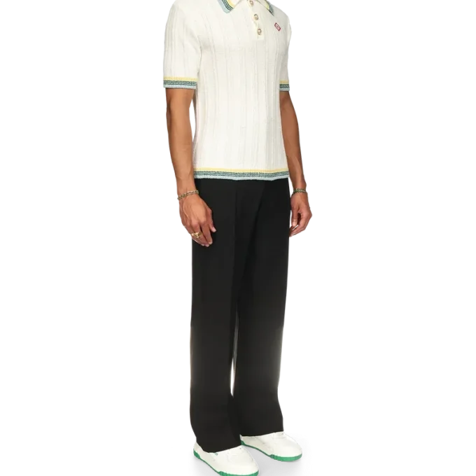 Rib-Bouclé-Poloshirt Rib-Bouclé-Poloshirt