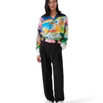 Rosa Gürtel mit geprägtem CC-Logo