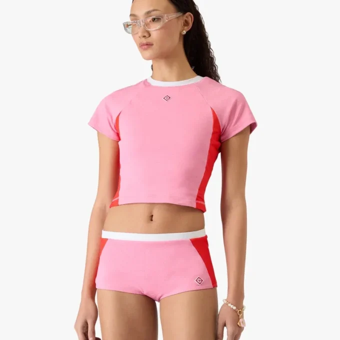 Rosa Monogram-Bikini-Shorts