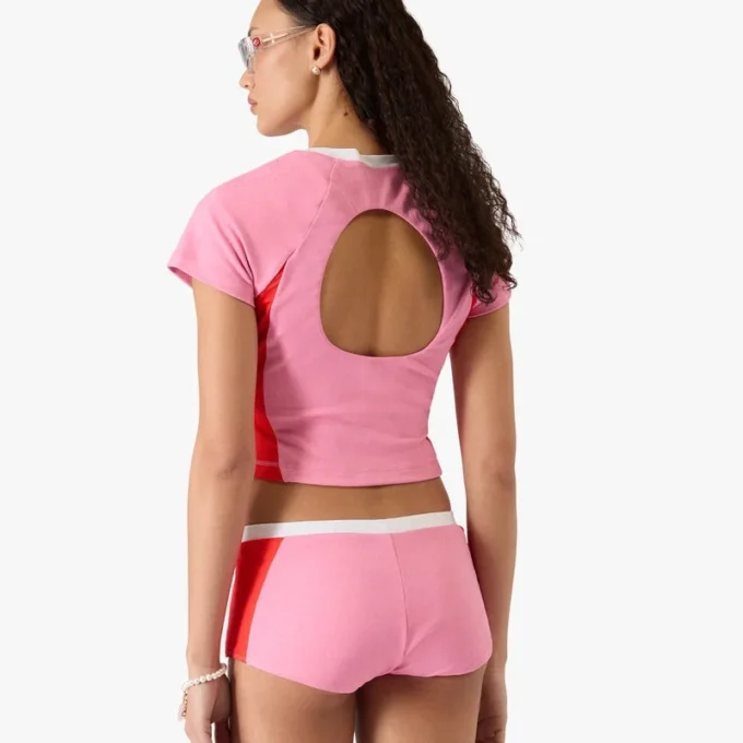 Rosa Monogram-Bikini-Shorts