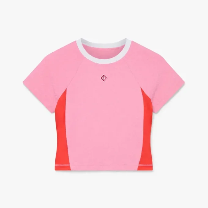 Rosa Monogram-Rash-Top mit kurzen Shorts Rosa Monogram-Rash-Top mit kurzen Shorts
