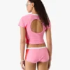 Rosa Monogram-Rash-Top mit kurzen Shorts Rosa Monogram-Rash-Top mit kurzen Shorts