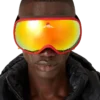 Rote & orangefarbene Ski-Brille mit Farbverlauf