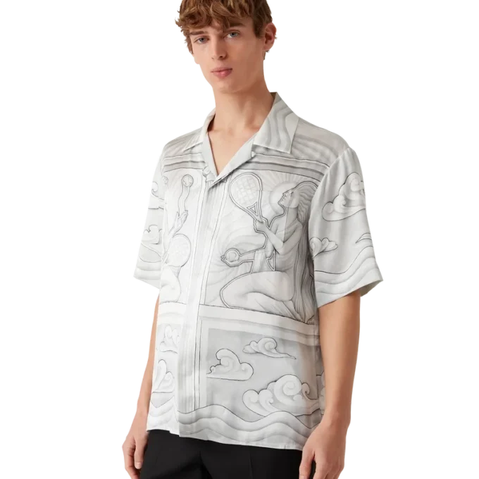 Sacred Stone Kurzarm-Seidenhemd mit Shorts