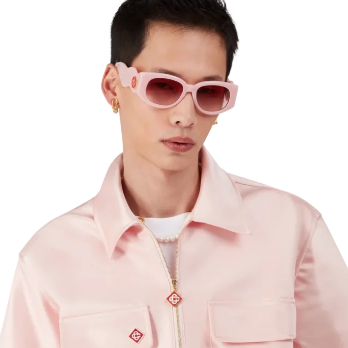 Satin-Shirt mit Viertelreißverschluss und Shorts mit kurzen Ärmeln Satin-Shirt mit Viertelreißverschluss und Shorts mit kurzen Ärmeln