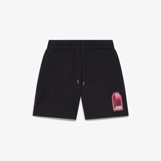 Schwarze L’arche-Sweatshorts Schwarze L’arche-Sweatshorts