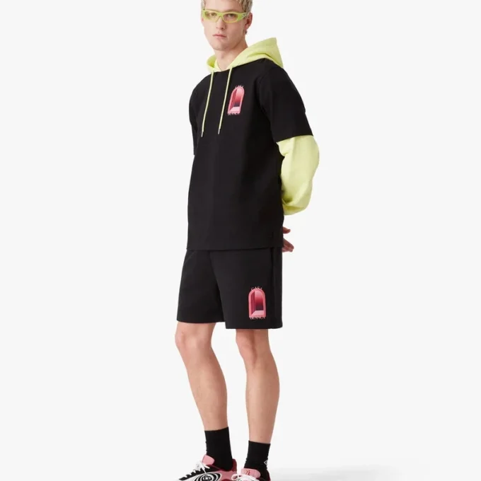 Schwarze L’arche-Sweatshorts Schwarze L’arche-Sweatshorts