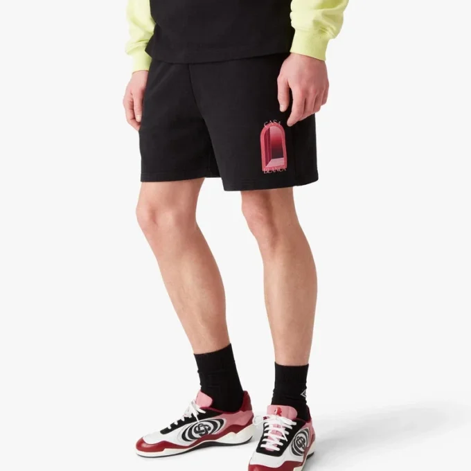 Schwarze L’arche-Sweatshorts Schwarze L’arche-Sweatshorts