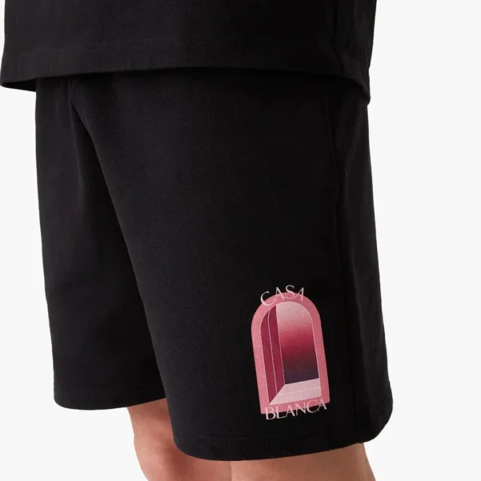 Schwarze L’arche-Sweatshorts Schwarze L’arche-Sweatshorts